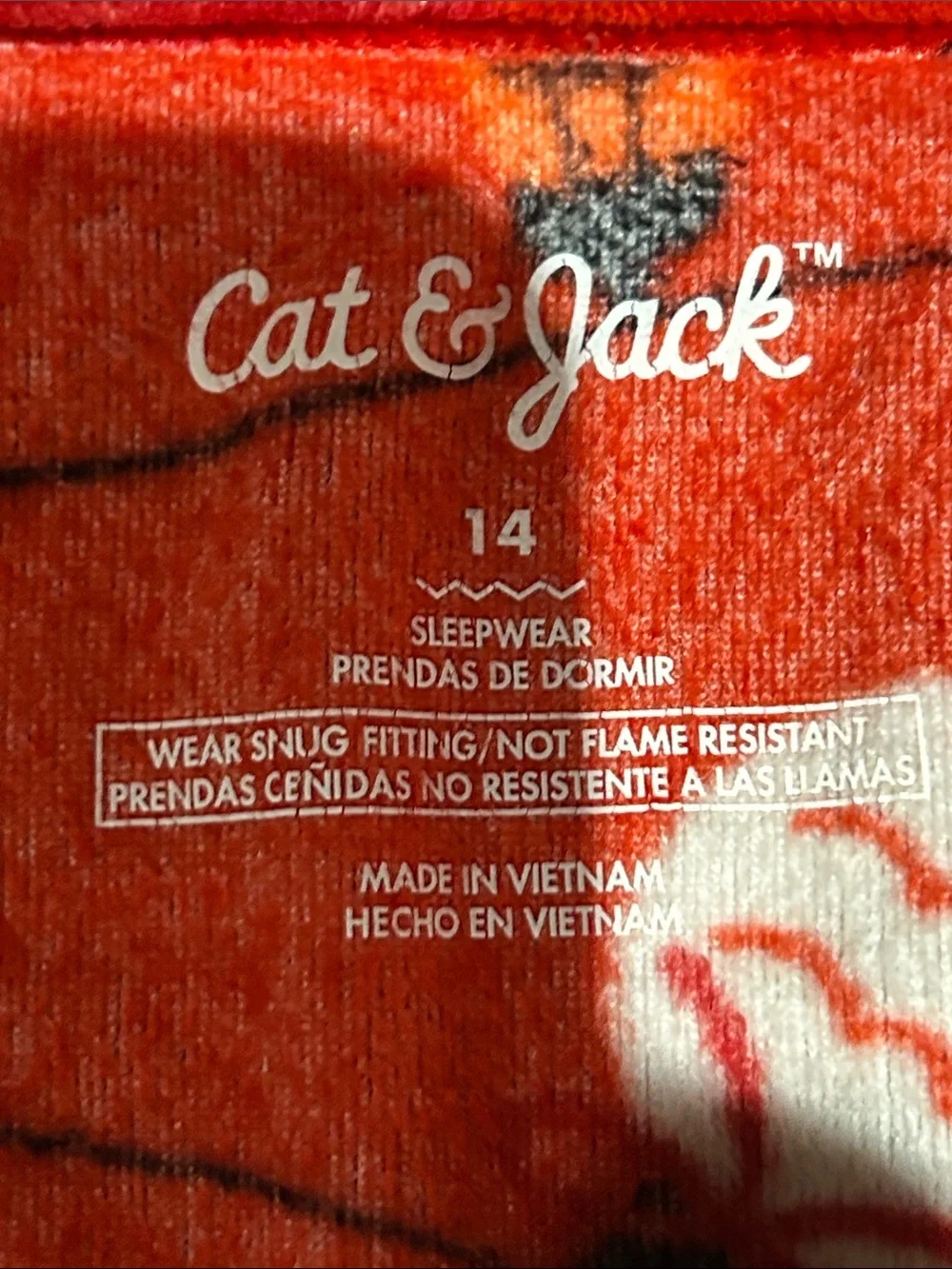 Cat & Jack Red Holiday Light and Ornament Pajama Set